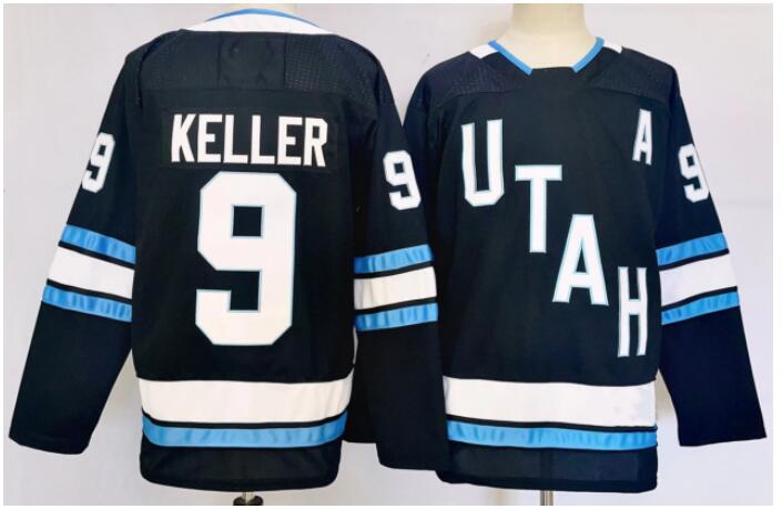Men Utah Hockey Club #9 Clayton Keller black 2024 Nike NHL Jersey